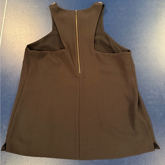 Cooper & Ella Black Sleeveless Tank Blouse w/Embellished Crystal Neckline - Picture 3 of 6